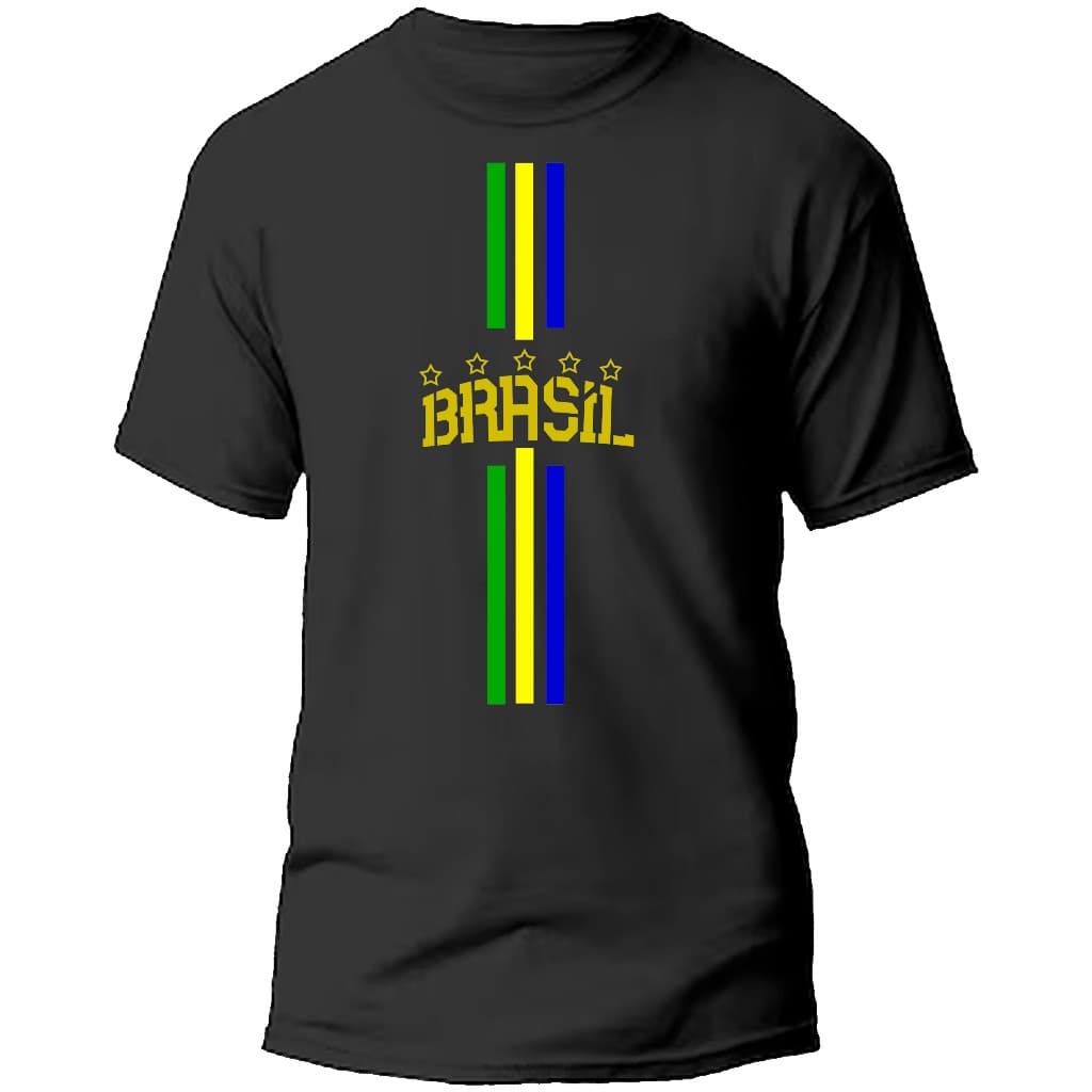 camisa camiseta plus size do brasil campeão time futebol algodão
