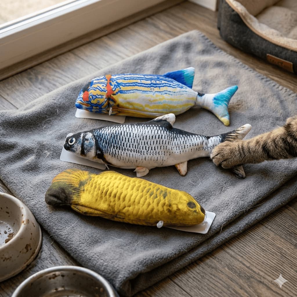 Brinquedo Pelucia Peixe Animado 26cm Movimento Macio Confortavel Infantil