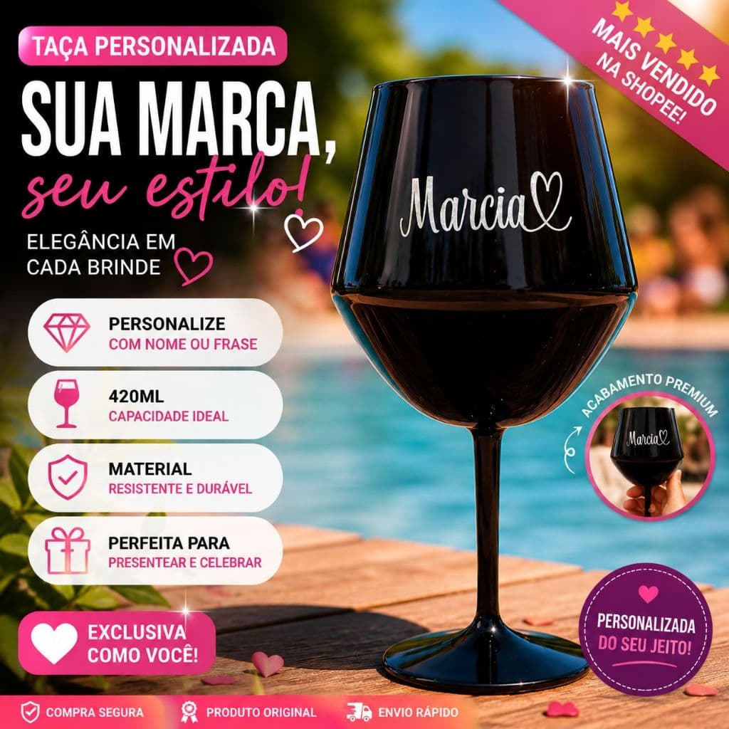 Taça Personalizada  Laser / Lisa 2x1 Térmica Aço Inox com Efeito  - com Gravação a Laser Frente ou Frente/Verso