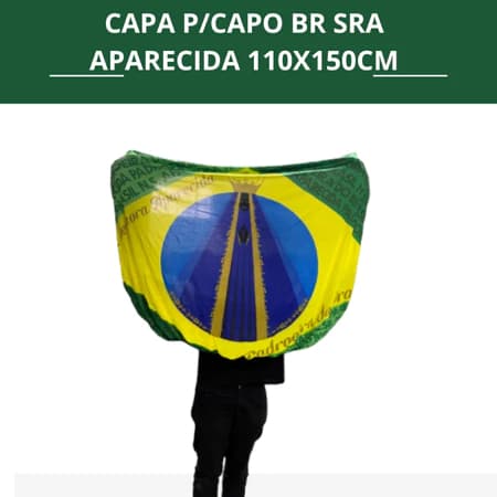 Capa para Capô Brasil Nossa Senhora Aparecida 110x150cm – Decoração para Carro