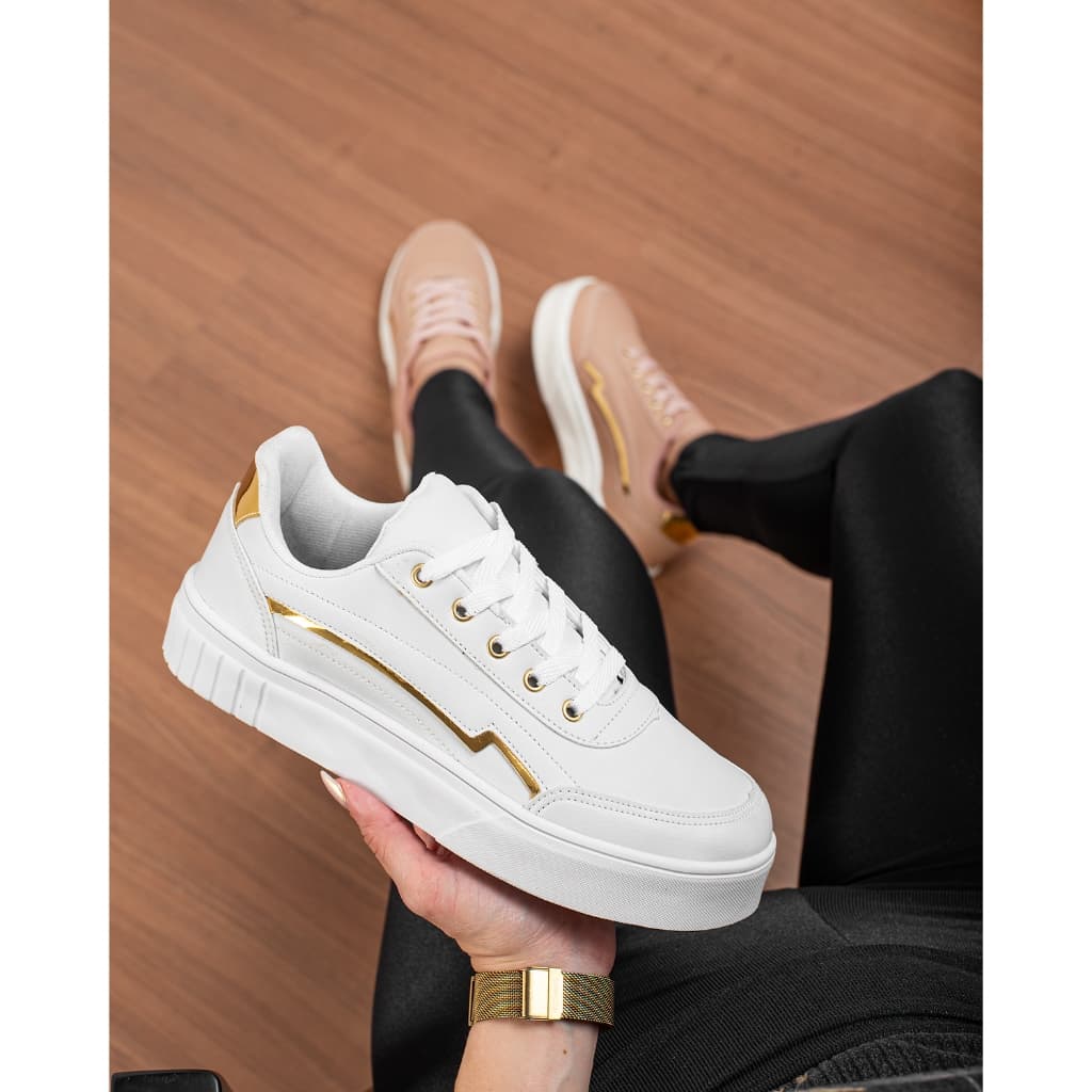 Tênis Casual Feminino Plataforma Estiloso Confortável