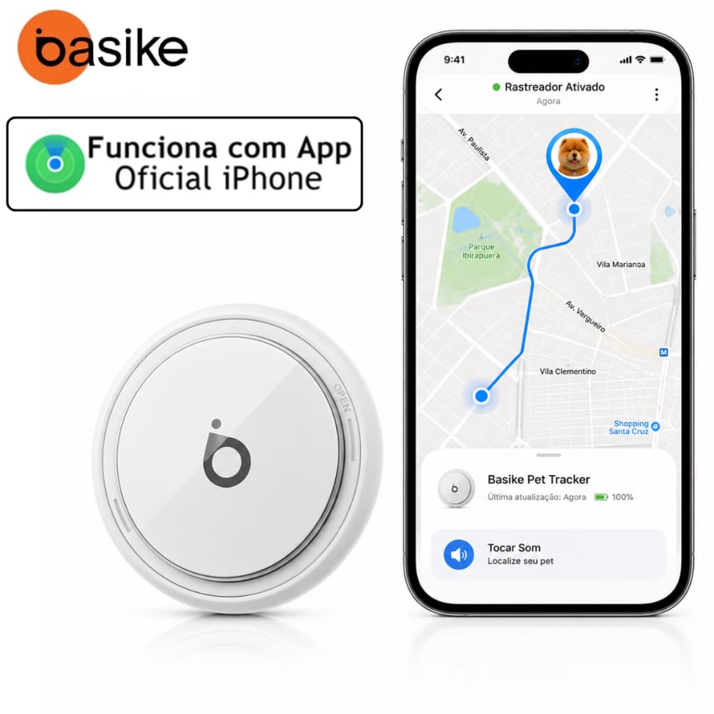 Tag Localizador De Objetos Rastreador Pets, Automovel Basike