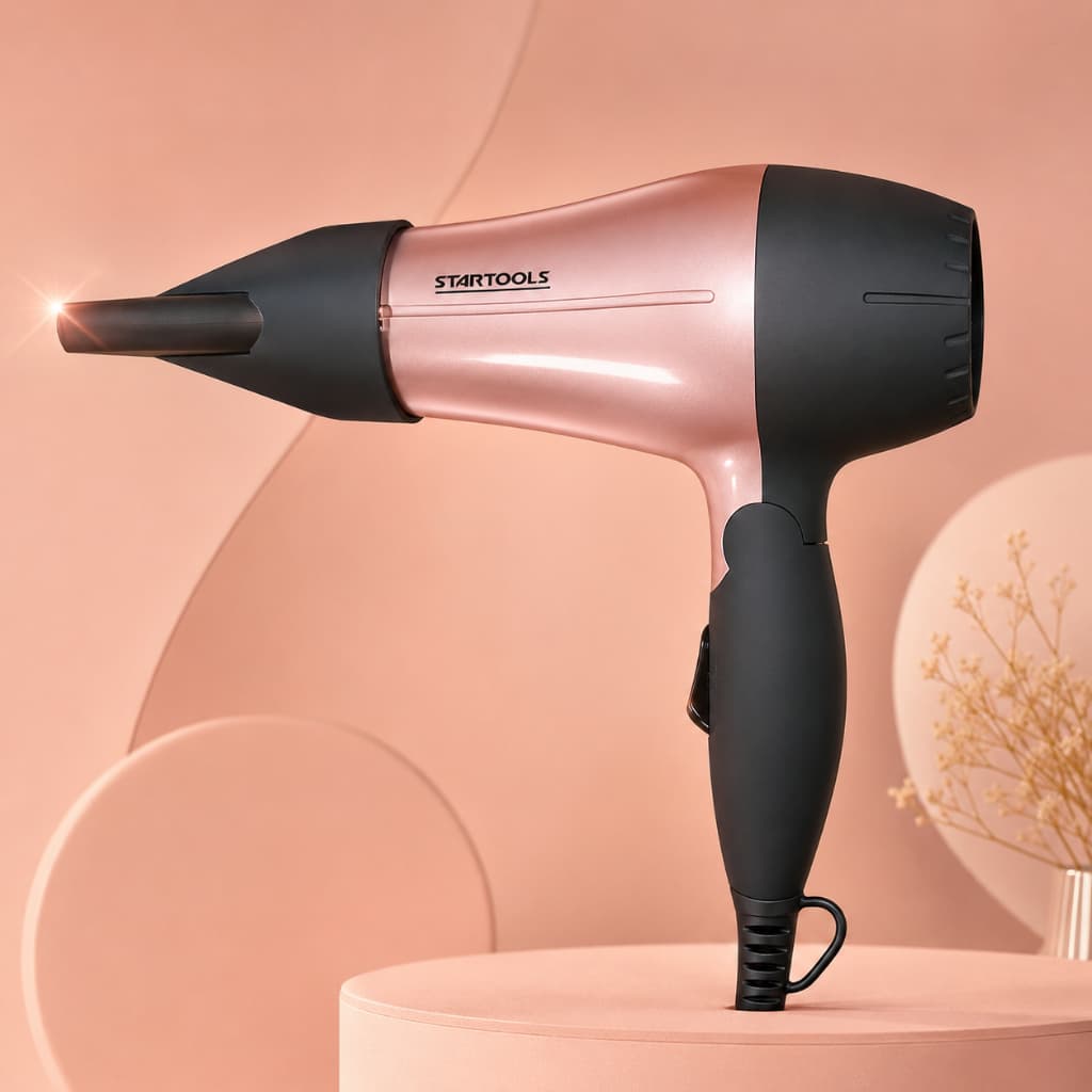 Secador de Cabelo Portátil Dobrável 1200W Bivolt - Rosa
