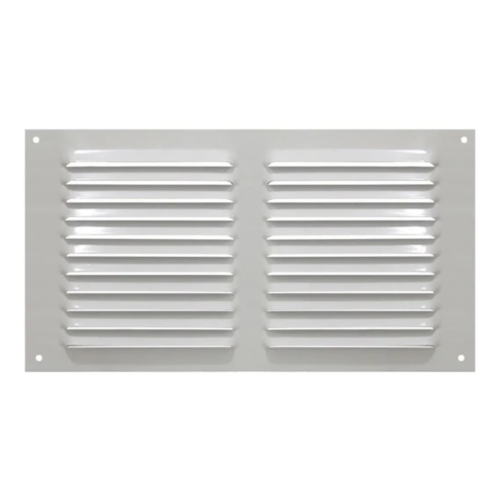 Grade De Ventilação De Alumínio Branca Itc 45x25 Cm Com Tela
