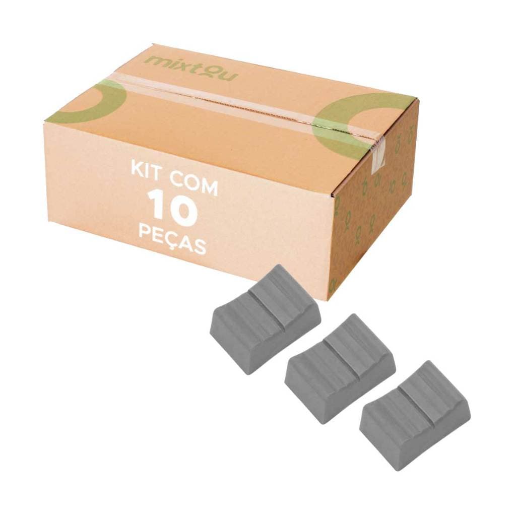 10x Botão Knob Mesa de Som Eixo 1x4mm - Deslizante - Cinza