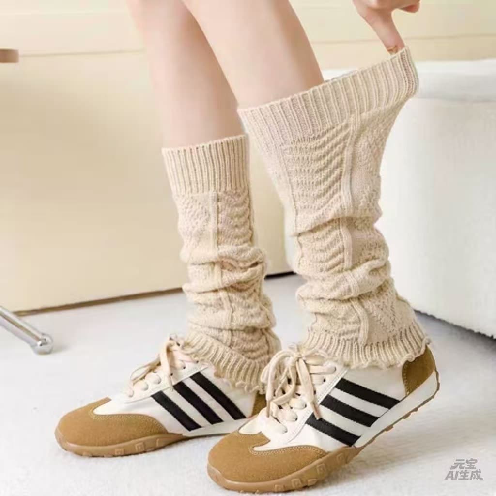 PARES MEIA POLAINA DE LA PREMIUM LOLITAS MEIAS DE MALHA POLAINAS FOFAS DE TRICO DOCE