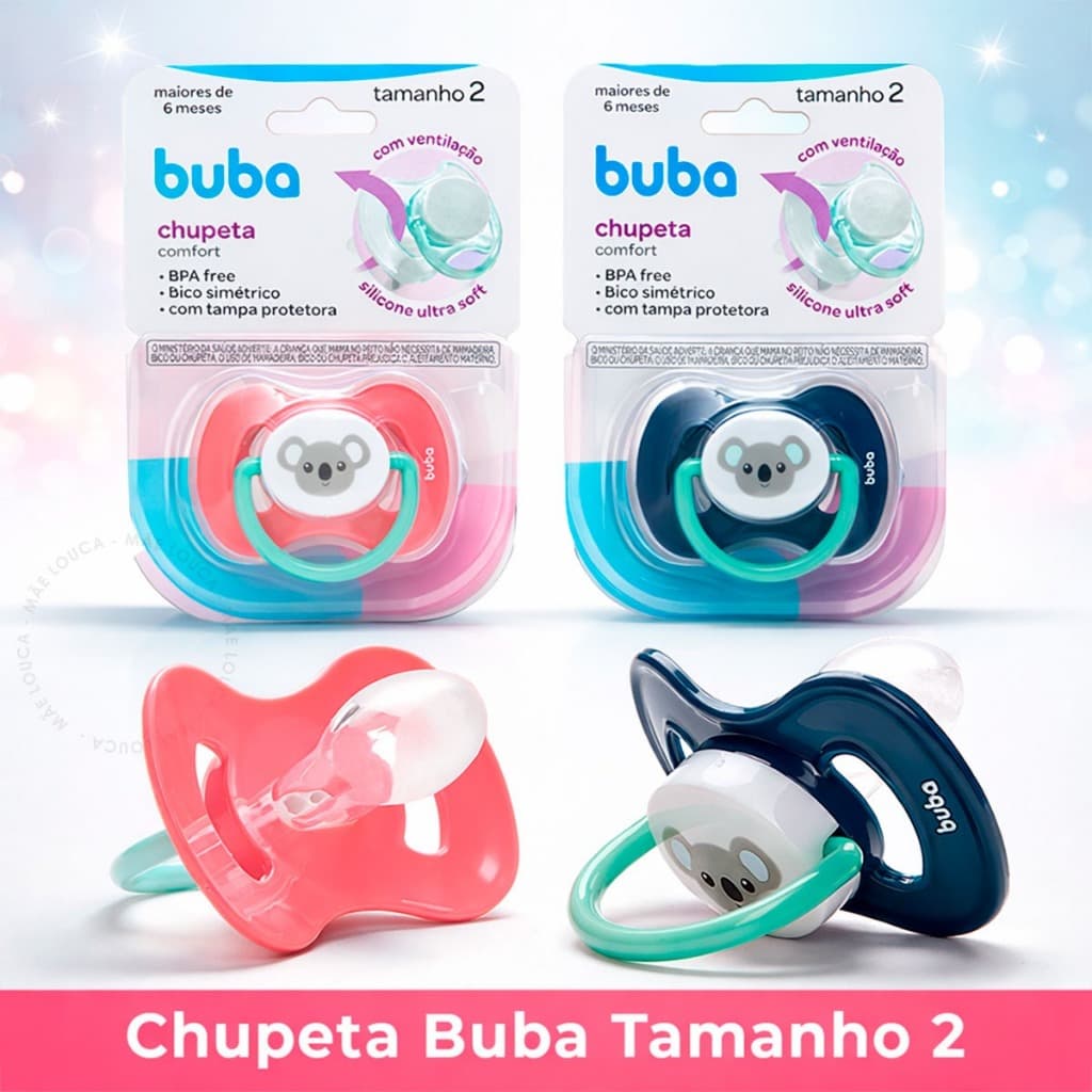 Chupeta Buba Confort Silicone Tamanho 2  Coala +6 meses