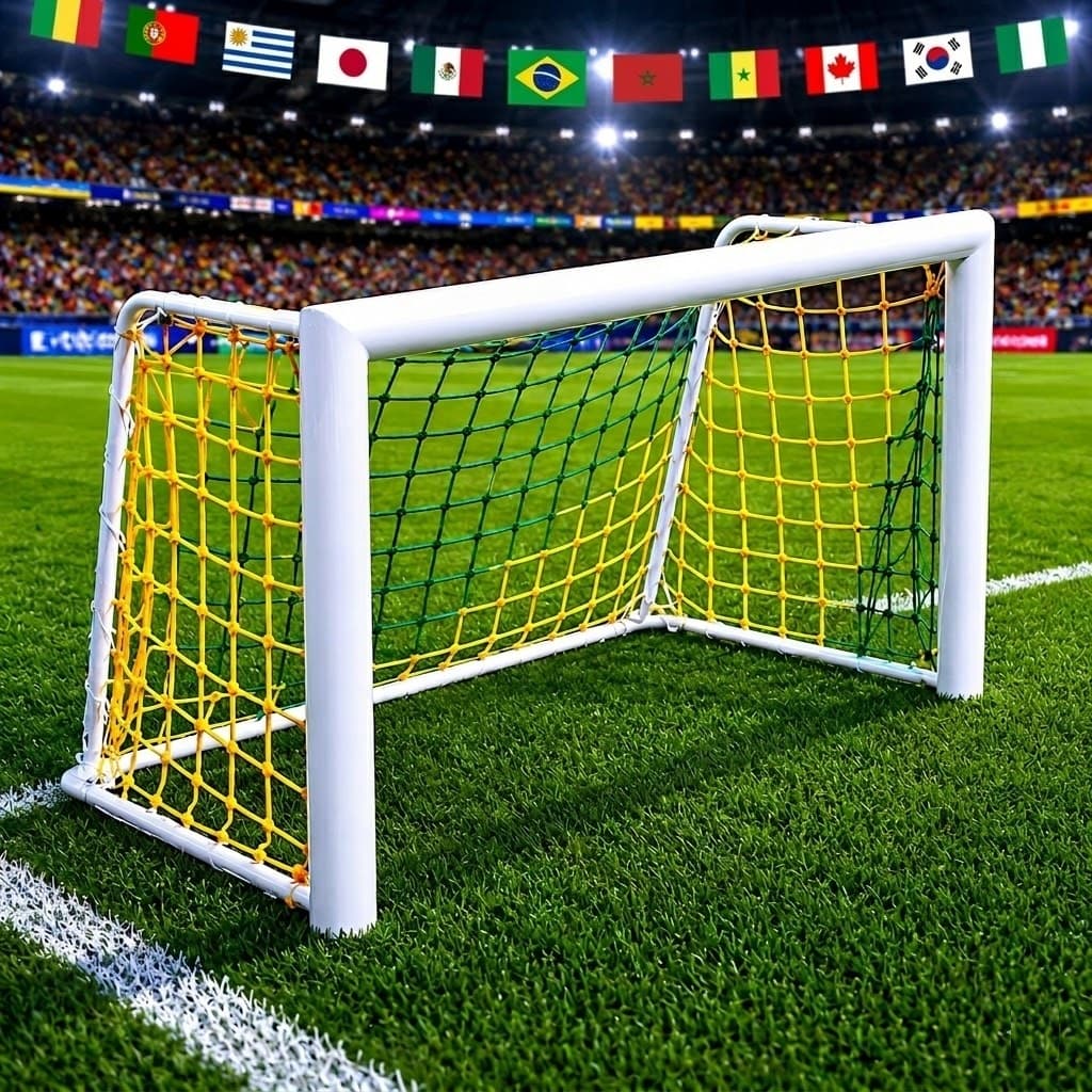 Trave de Futebol Profissional Desmontável Gool90 Seleção Brasileira Fácil Esportes