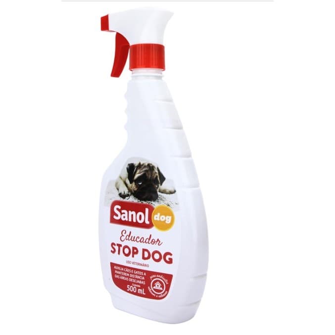 Spray Educador Sanitario para Pets Stop Dog Para Cães E Gatos Sanol 500Ml