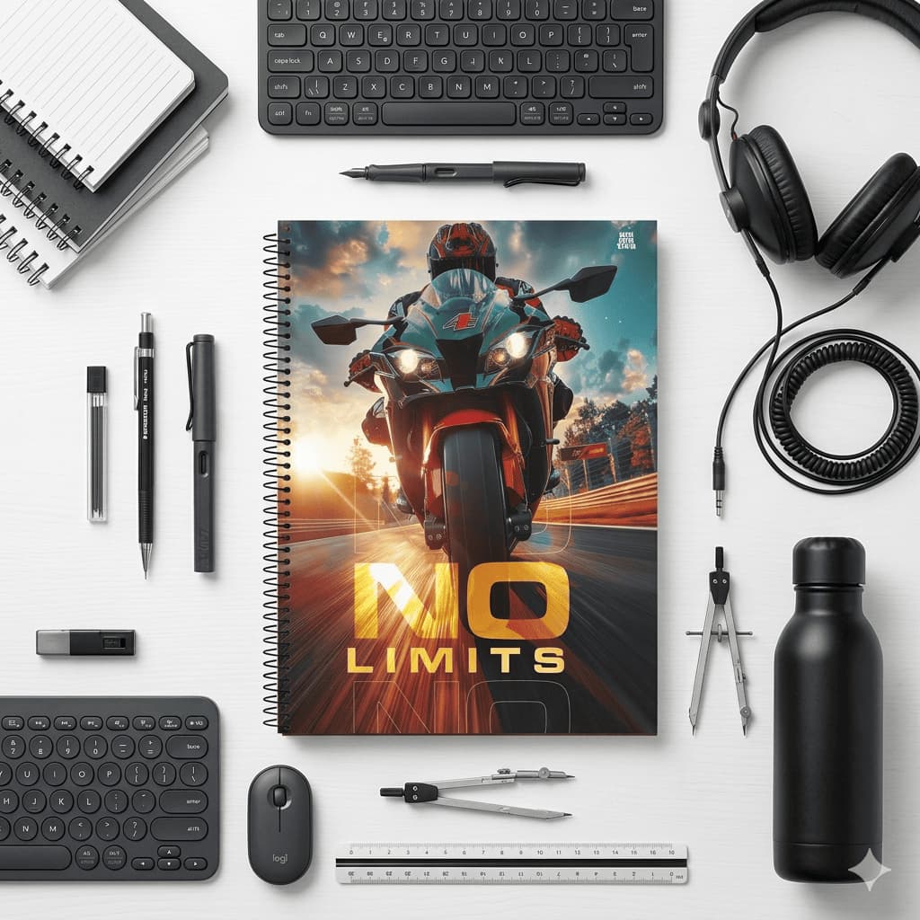 Caderno Universitário Moto Extreme 1 Matéria 80 fls Radical