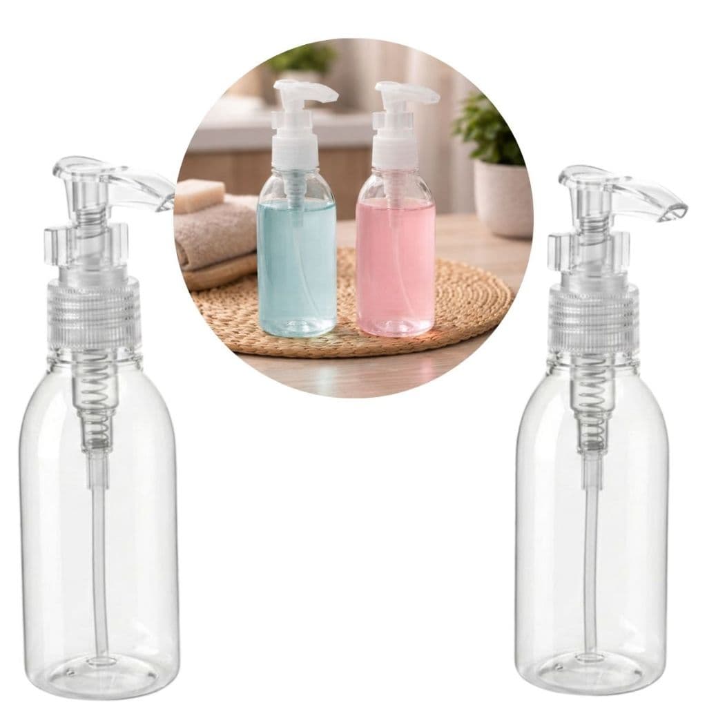 Kit 10 Frascos PET 100ml Transparentes com Válvula Pump – Ideal para Sabonete Líquido, Álcool Gel e Cosméticos