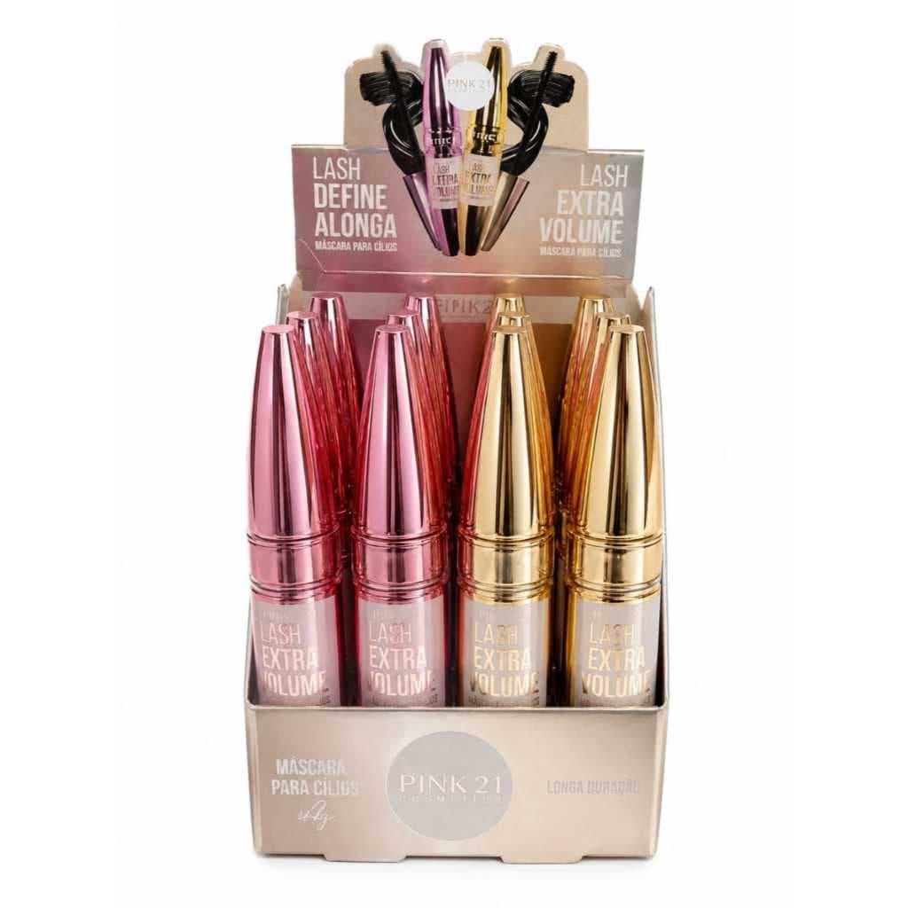Máscara para Cílios Lash - Extra Volume -  Define Alonga Pink 21