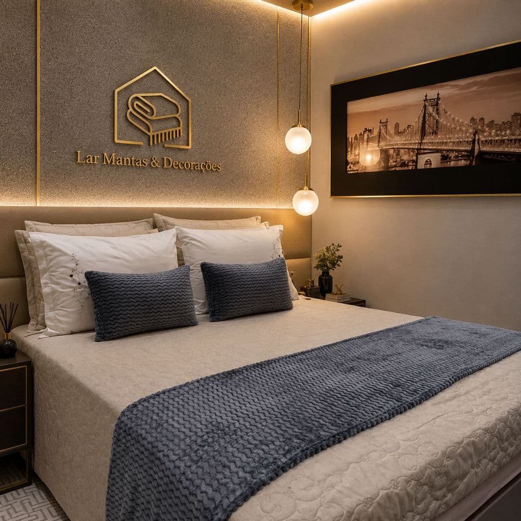 Kit Peseira 3pçs + Capa de Baguete Cama Casal Queen King Tecido Fofinho - Envio Rápido