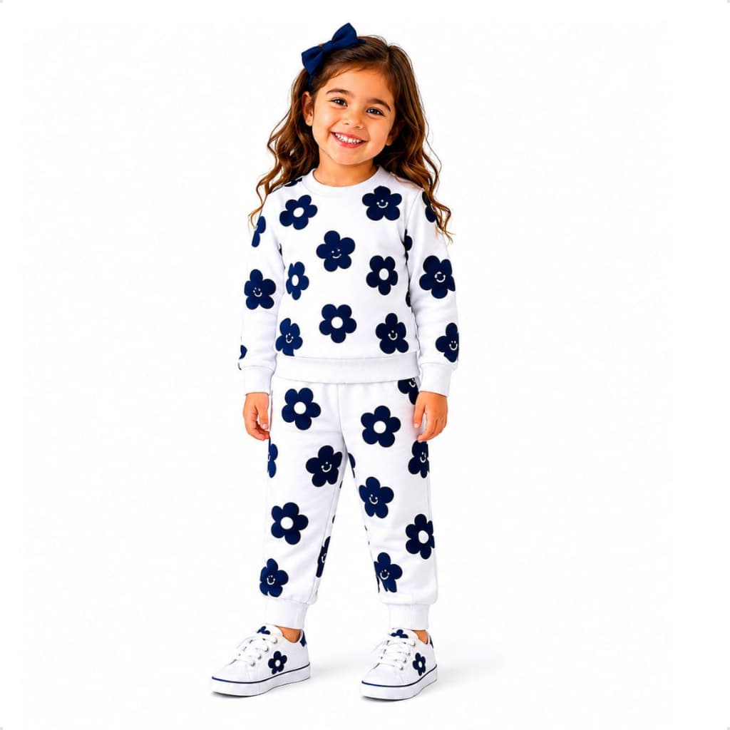 Conjunto Moletom Infantil Inverno Blusa e Calça Manga Longa Flanelado