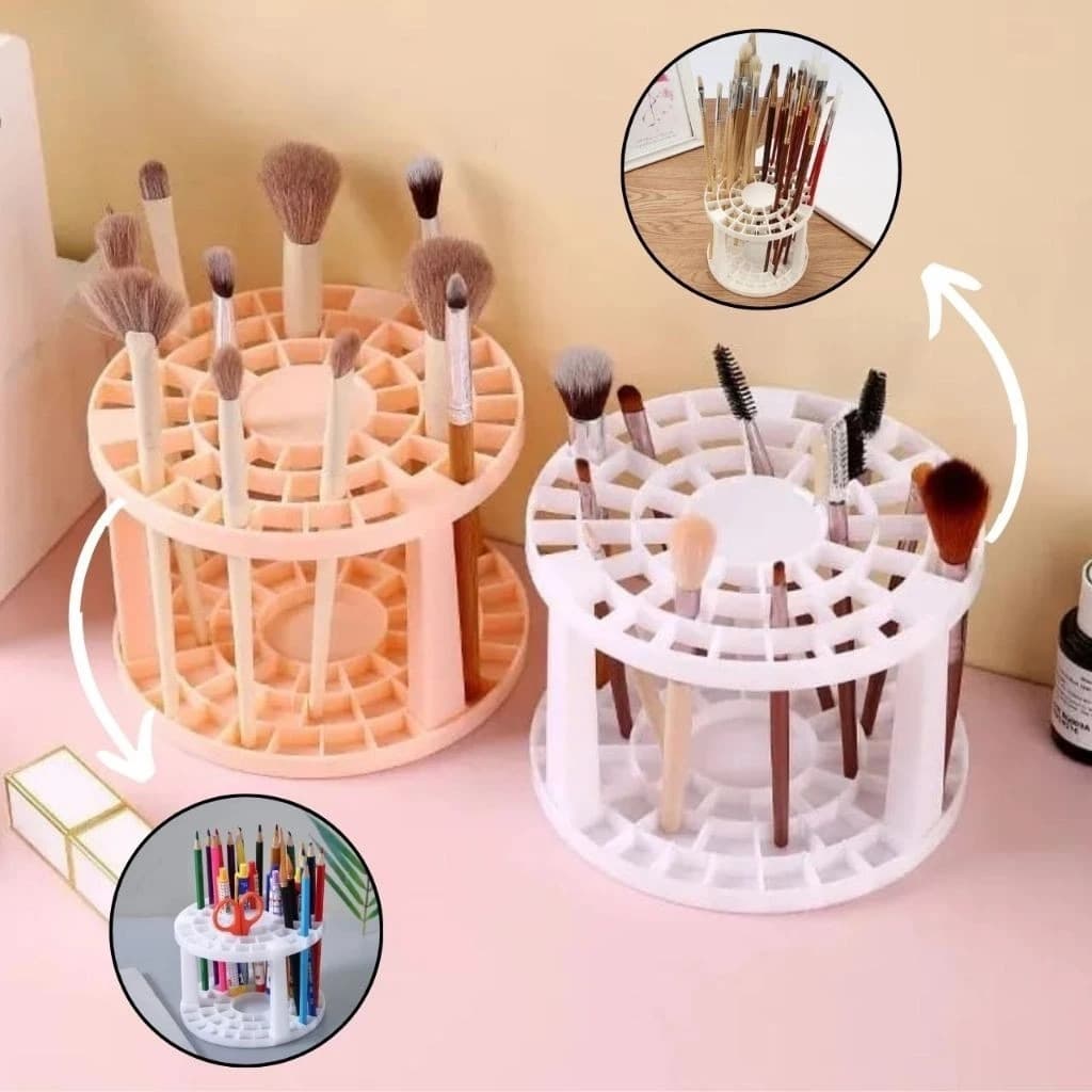Porta Pincel Organizador Maquiagem Suporte De Pincel Para Make Canetas Mesa-SAZ