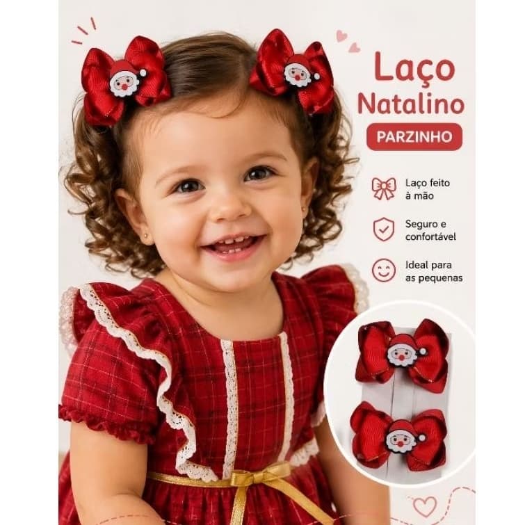 par de laço infantil laço natal laço de cabelo