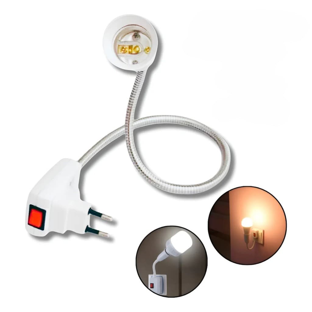 Soquete Flexível E27 Com Tomada Extensão Bivolt Bestfer