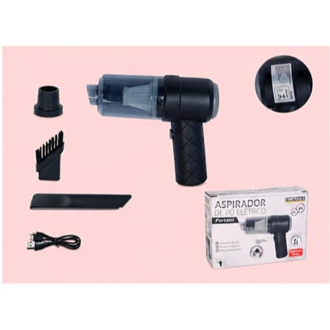 Aspirador Portátil Mini Turbo para Casa e Carro