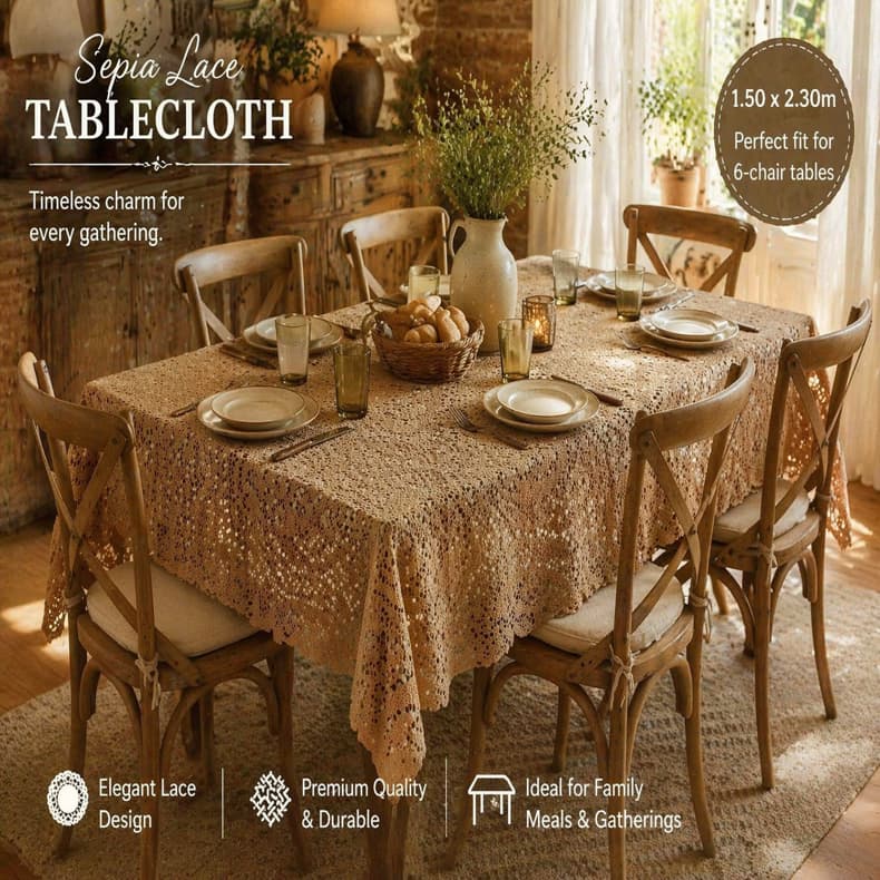 Toalhas De Mesa De Renda 6 a 8 Lugares 1.50 x 2.30cm Sofisticado Moderna Varias Cores