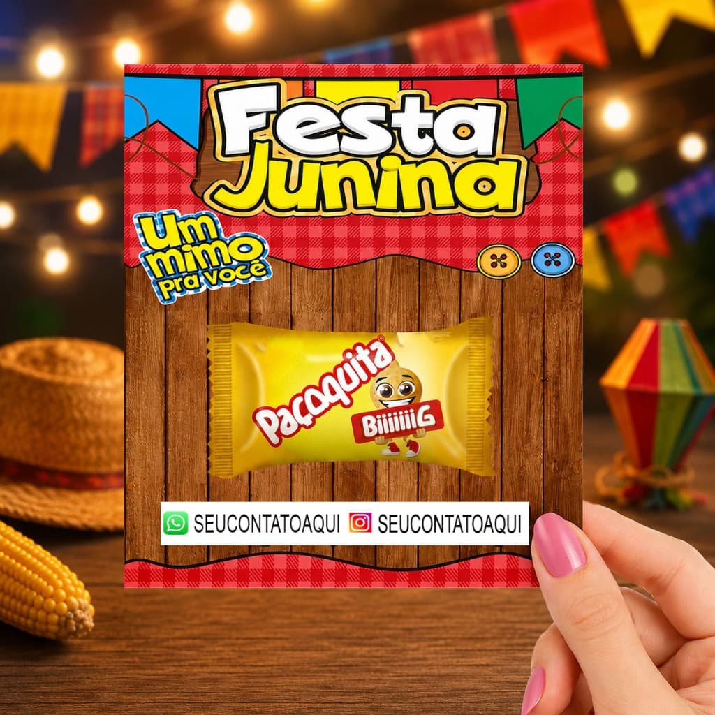 100/60/50/20 cartão festa junina com suas redes personalizado são joão SOMENTE CARTÃO