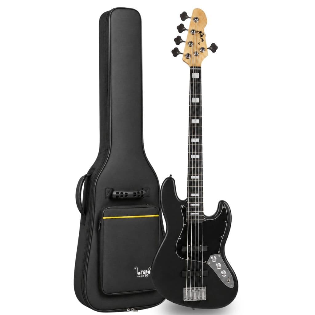 Contra Baixo Bravo Music 5 Cordas Bb250 Passivo Jazz Bass + Bag