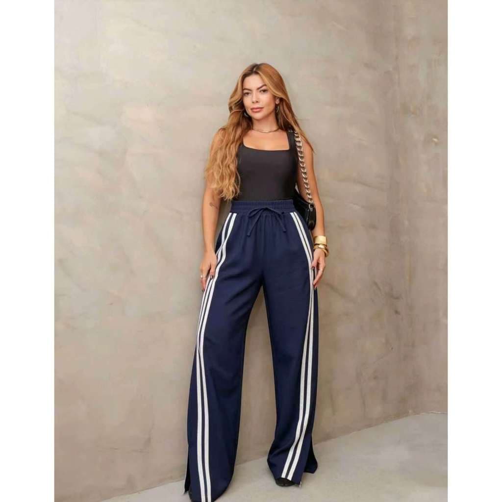 Calça Pantalona Feminina Sensoriale Marant com Elástico na Cintura