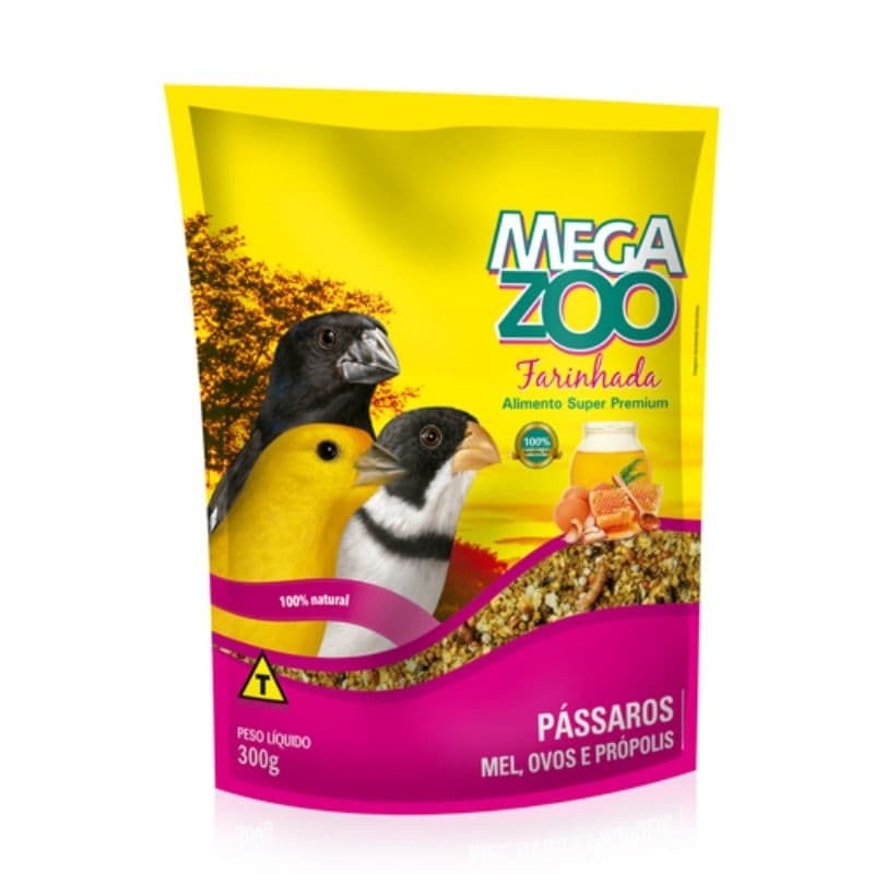 Farinha Megazoo Passaros Mel e Ovos