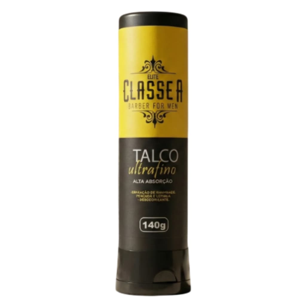 Talco Ultrafino Classe A 140g Alta Absorção Pós Barba Masculino