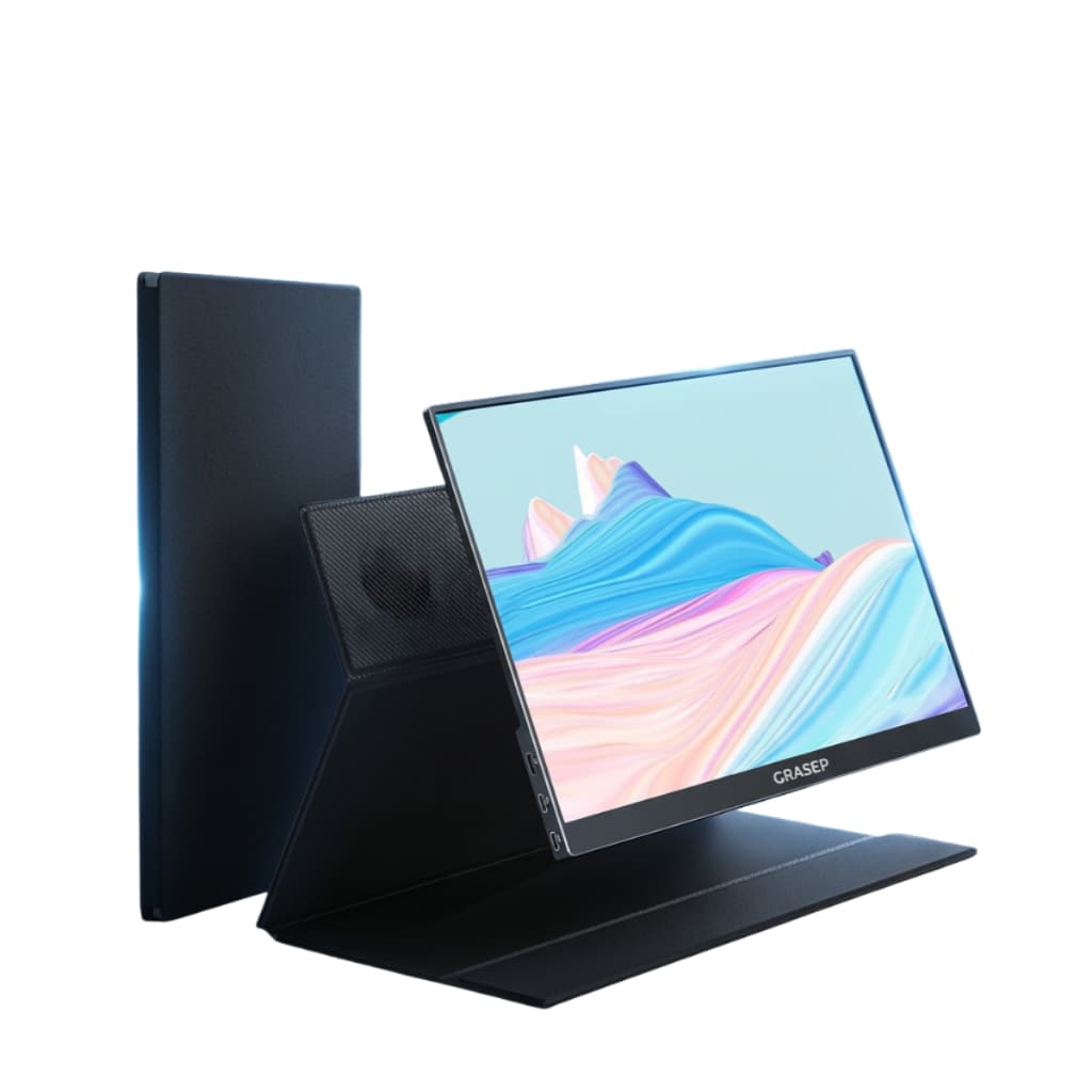 Monitor Portátil Grasep D-TELA03 15.6" Full HD Touch HDR10 HDMI 60Hz Proteção Ocular Capa Inclusa