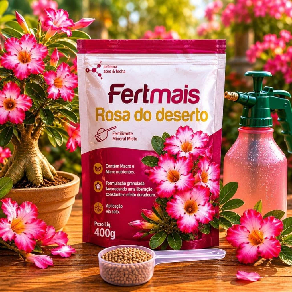 Adubo Fertmais Fertilizante NPK 8-14-12 Completo para Todas as Flores Concentrado com Dosador Grátis