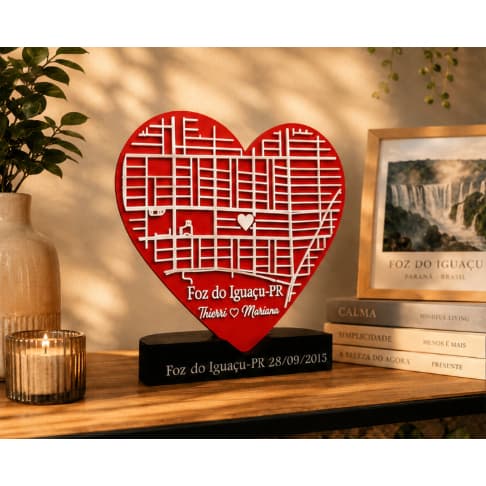 Mapa do Amor - Quadro Personalizado