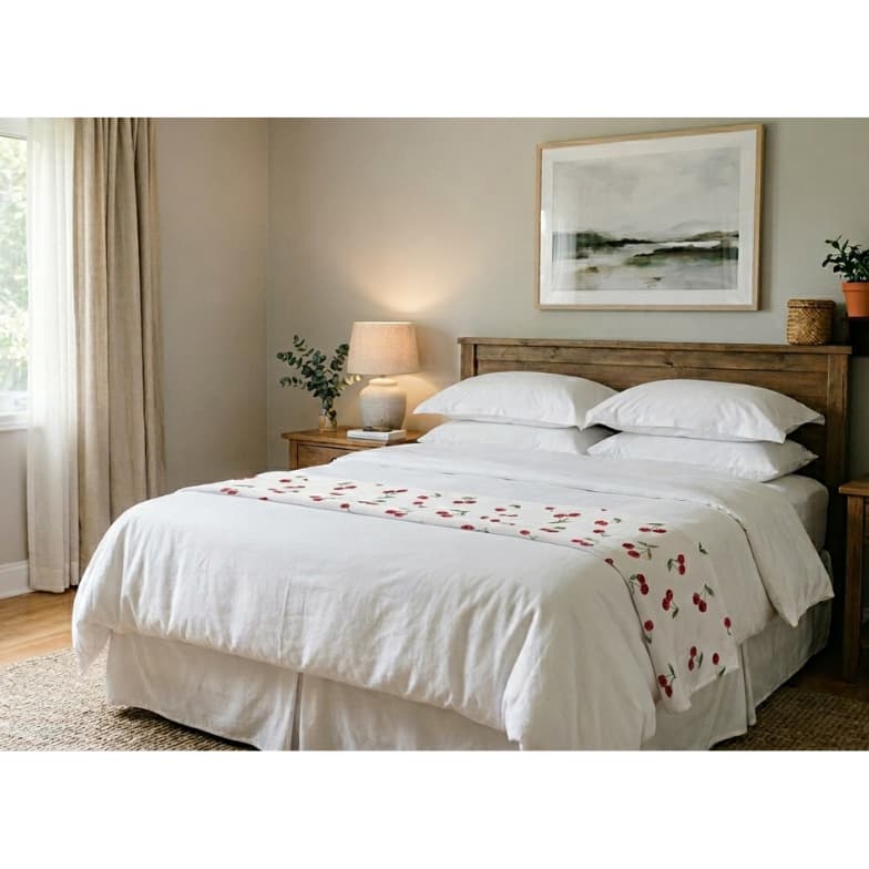 ENFEITE DE CAMA  Peseira SOLTEIRO CASAL QUEEN KING Tecido Piquet Cama Posta