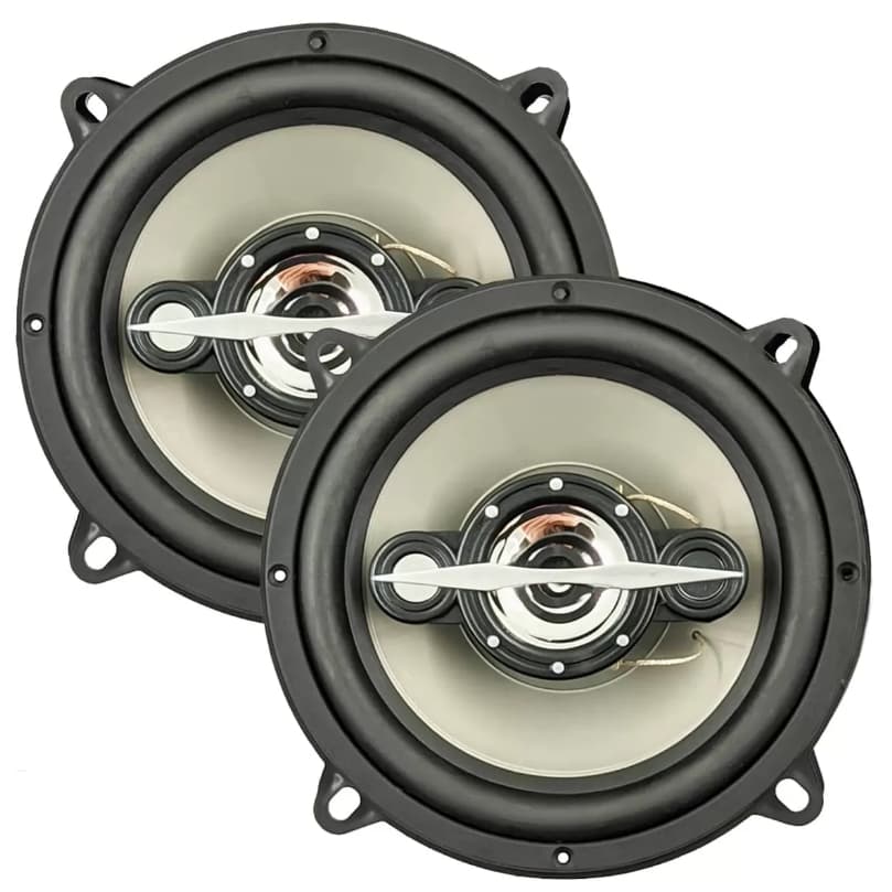 Par Alto Falante Leson LS5 5 Pol 140W Quadriaxial Som Automotivo Grave Forte Porta Carro