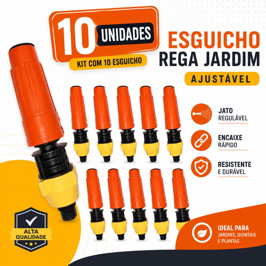 10 Esguicho  mangueira simples plástico reto para jardinagem- 10 ou 5 und- kit revendedor