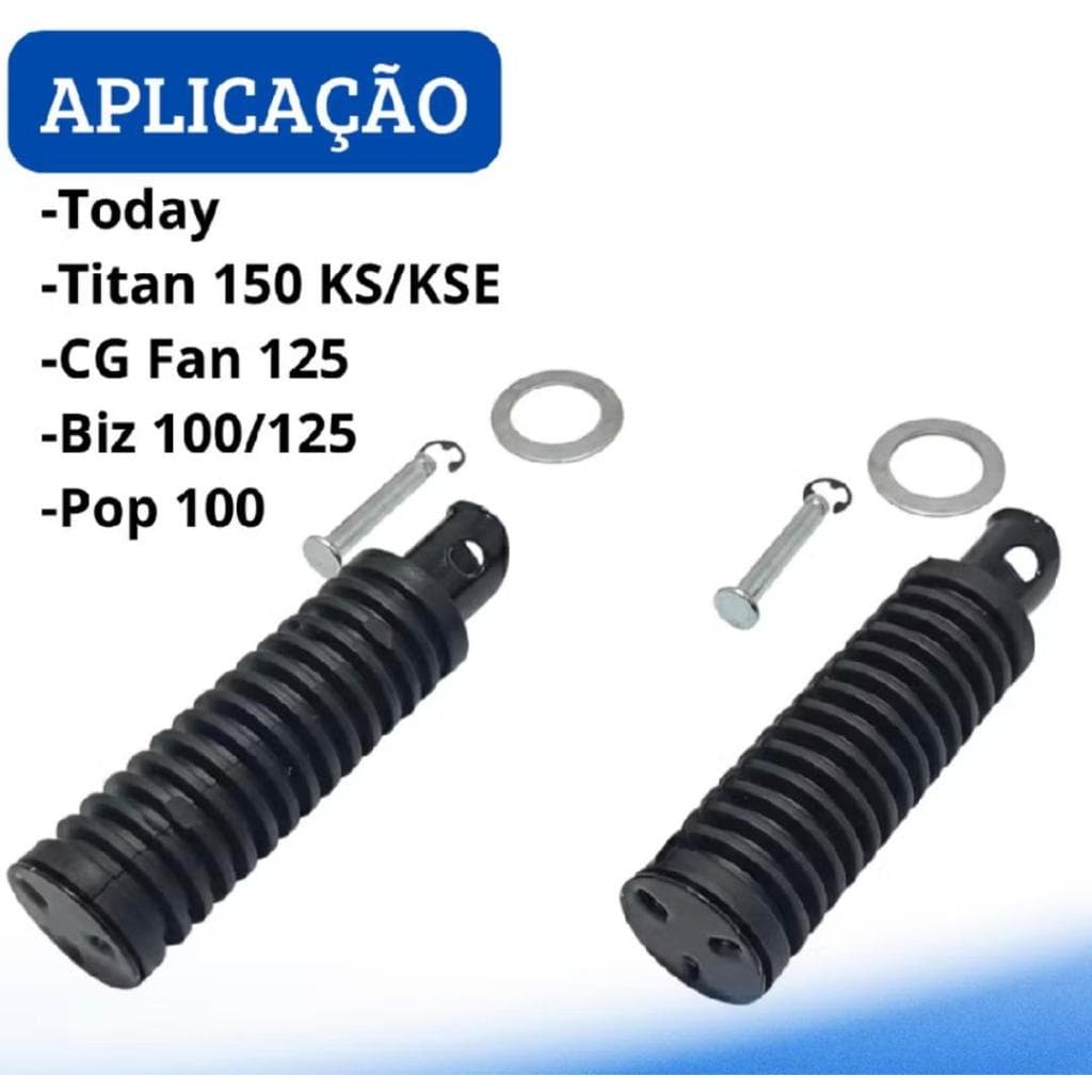 Pedaleira Traseira Par Moto Today Titan 150 KS/KSE CG Fan 125 Biz 100/125 Pop 100