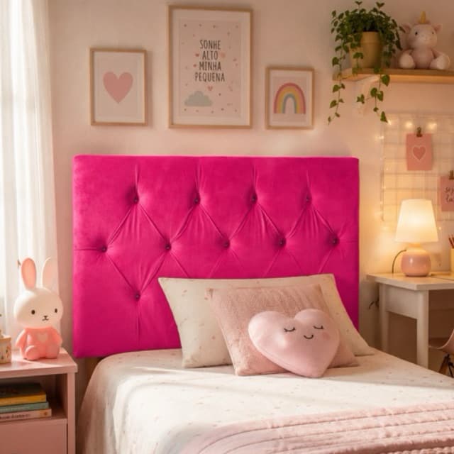 Cabeceira Luxo Capitonê - Cama Solteiro/ Cama Infantil- Tamanho 90x55cm altura