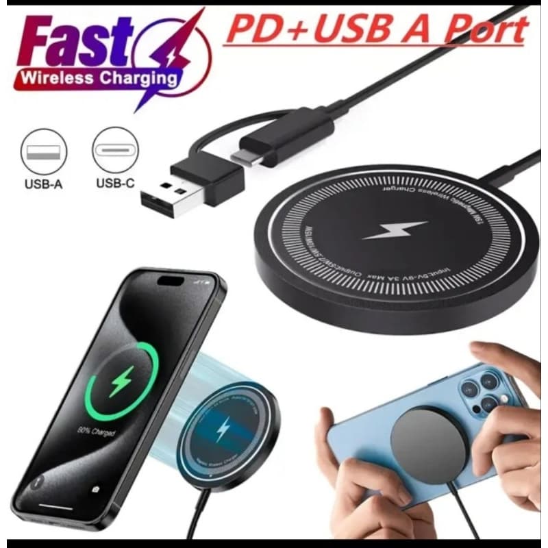 Carregador Magnético Fast Wireless Charging 15W