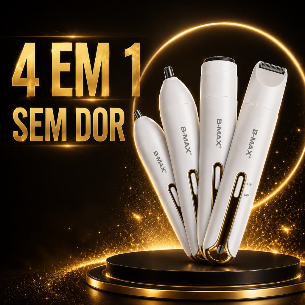 Depilador Feminino 4 em 1 Recarregável USB Aparador de Precisão Sem Dor e Seguro