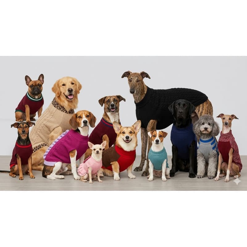 Kit 30 Roupinhas Pet SORTIDAS Roupa De Cachorro Gato Tricot Inverno Atacado Pet Shop Revenda Quentinha