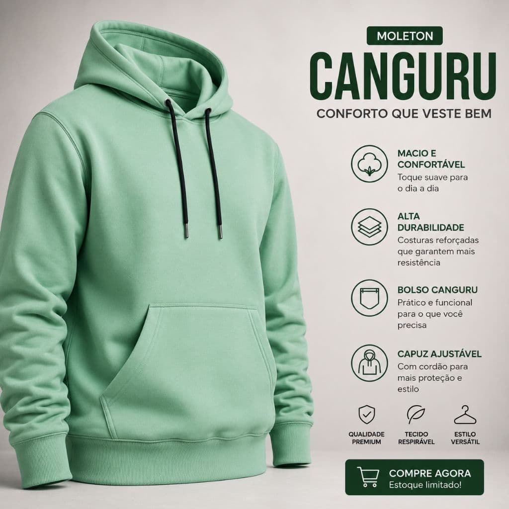Moletom Liso Peluciado Blusa De Frio Casaco Flanelado Masculino Feminino Canguru Capuz e Bolso P Ao GG