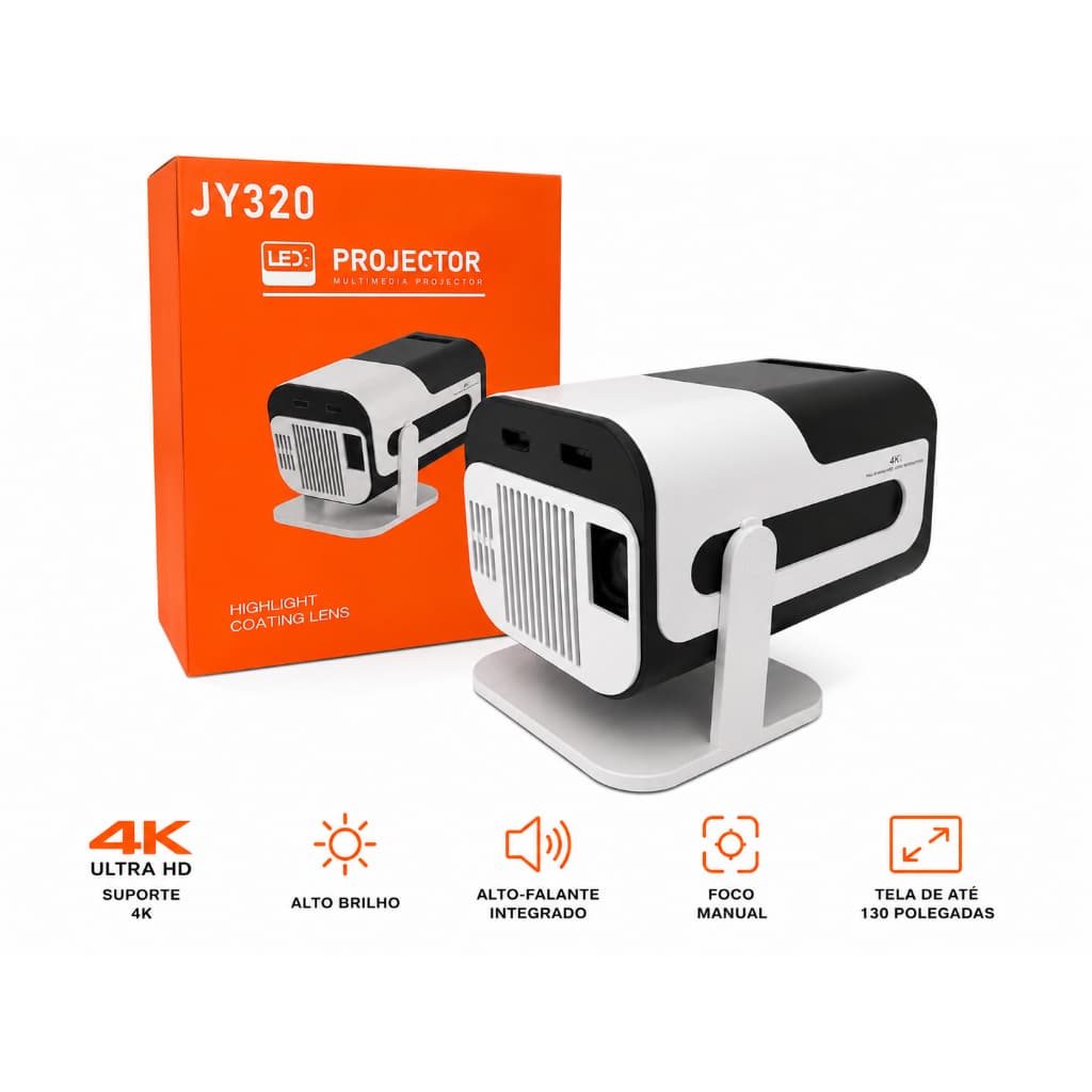 Projetor 4K WiFi Copa Do Mundo Em Tela Gigante Em Casa Envio Imediato