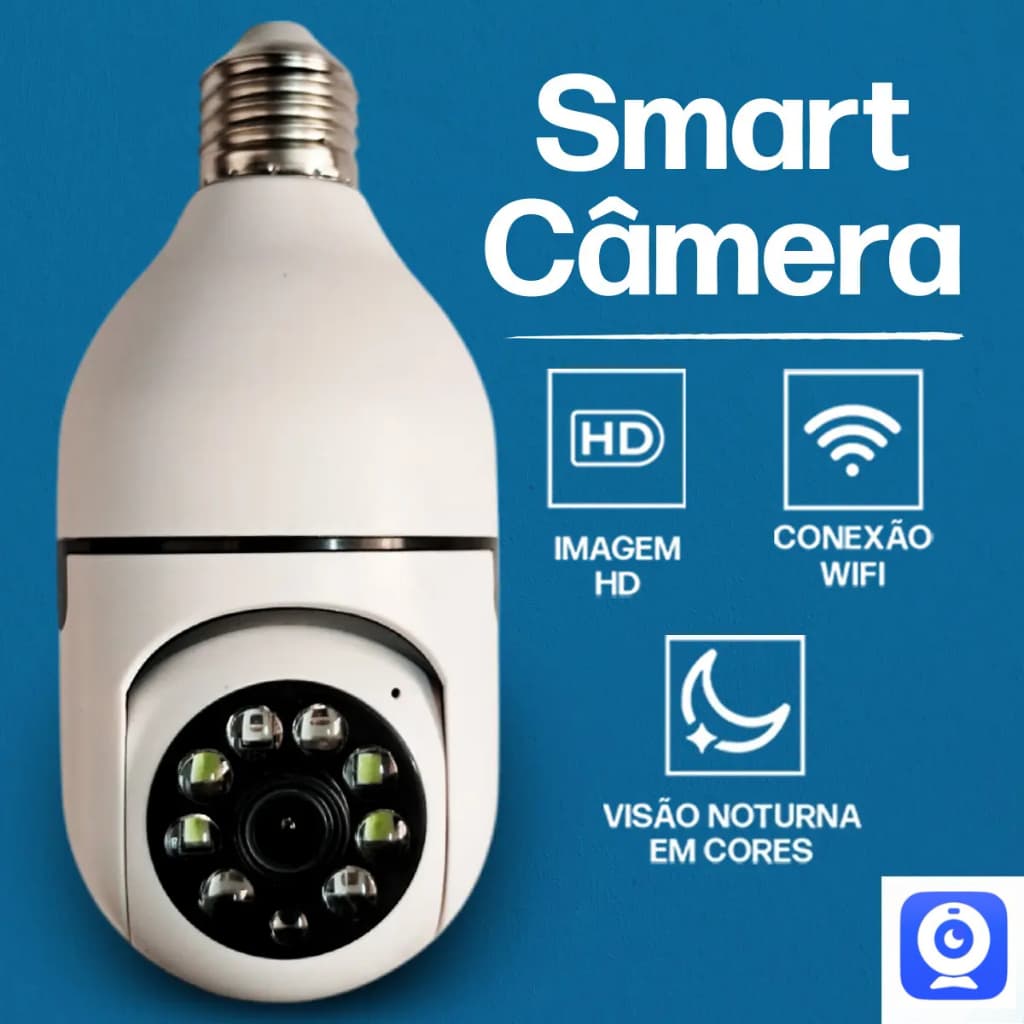 IP Camera Home Security Smart Bulb Rotate Auto Tracking Panoramic Camera Wireless Wifi PTZ