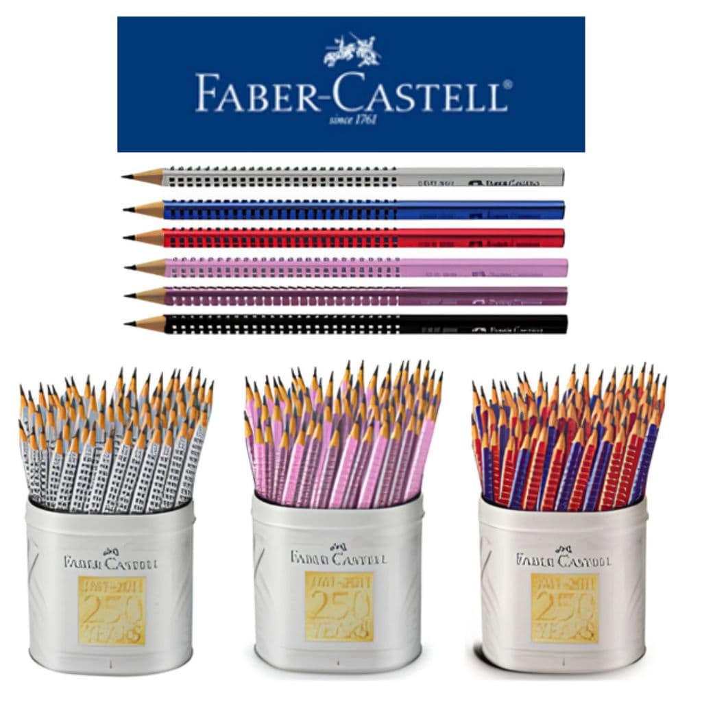 LAPIS ECO GRIP GRAFITE PRETO 2B KIT 6 UND FABER CASTELL