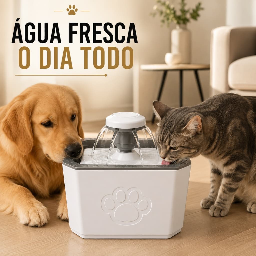 Fonte Bebedouro Automatica 3 Modos Agua Filtrada Silenciosa 20cm Pets Gatos Cachorros