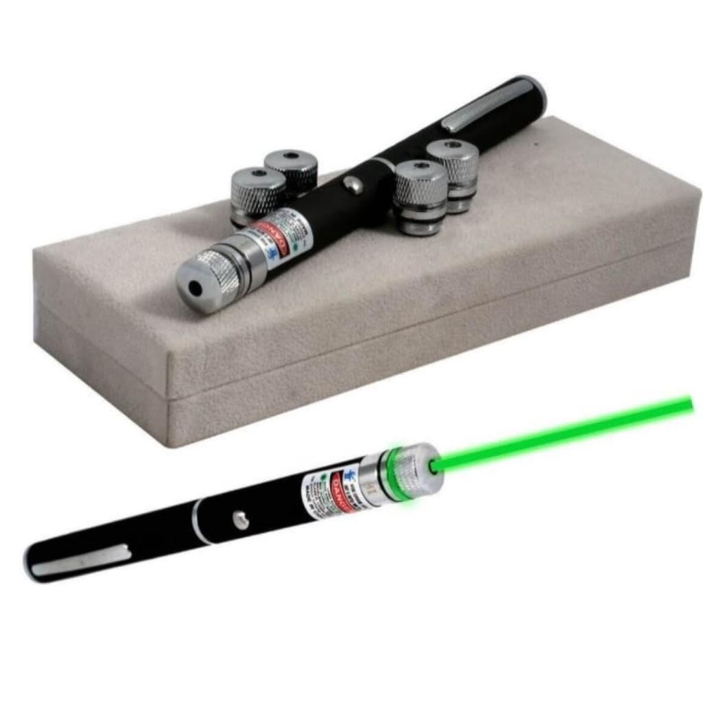 Caneta Laser Pointer Verde Ultra Forte - Alcance de 50km, Potência 1000 MW, Alumínio Resistente