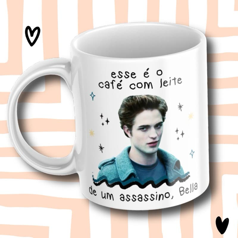Caneca Crepúsculo Edward e Jacob 325ml | Qualidade Premium | Presente para Fãs da Saga Twilight