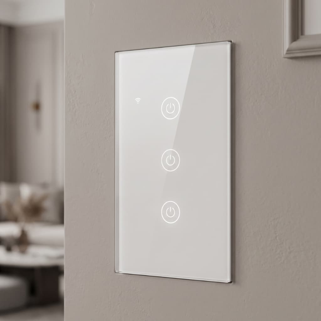 Interruptor Inteligente Tuya Touch WiFi 3 Teclas T3US