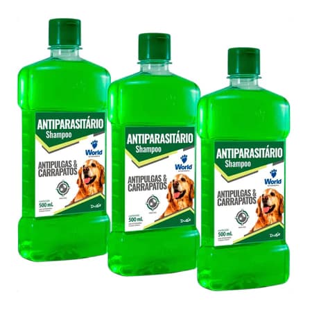 Shampoo Antiparasitário Cachorro 500ml World Antipulgas