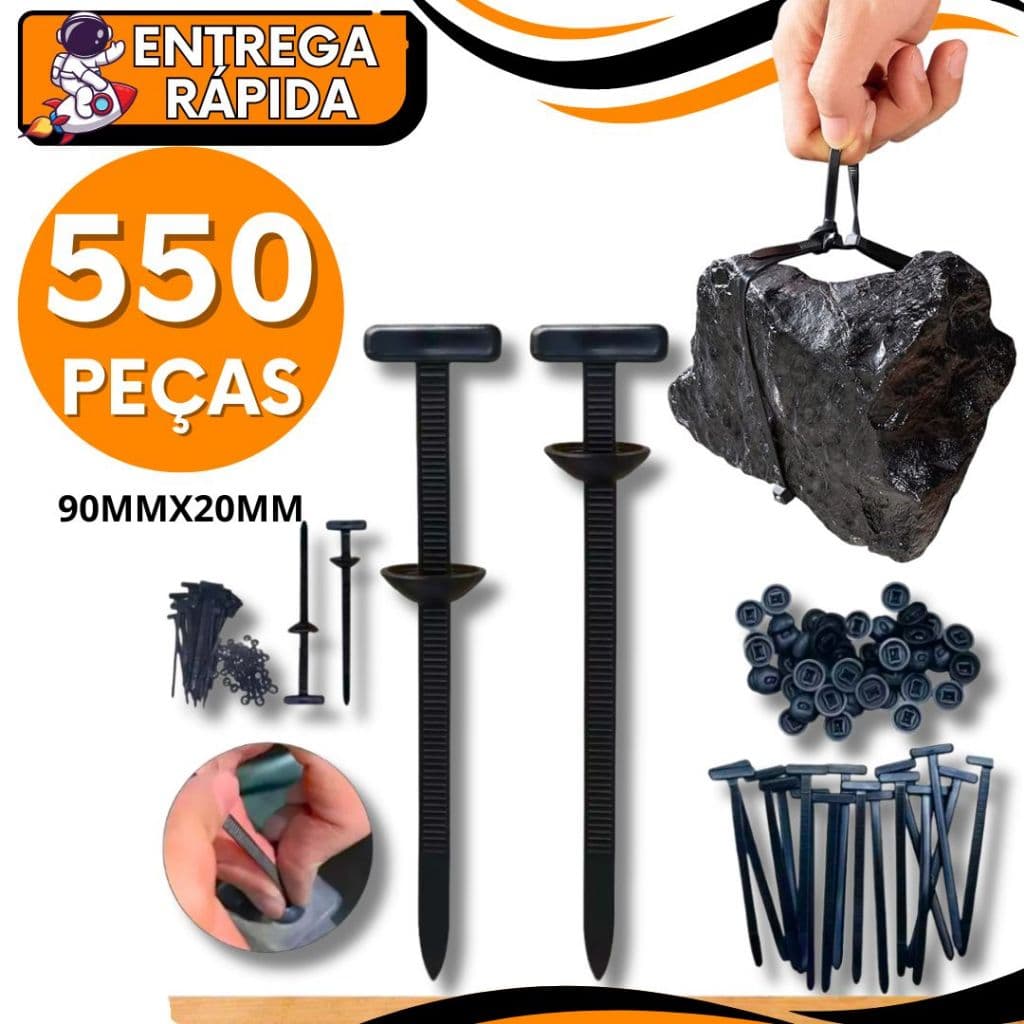 Abraçadeira Nylon Enforca Gato Fivela Plástica Universal Travamento Automático Carro