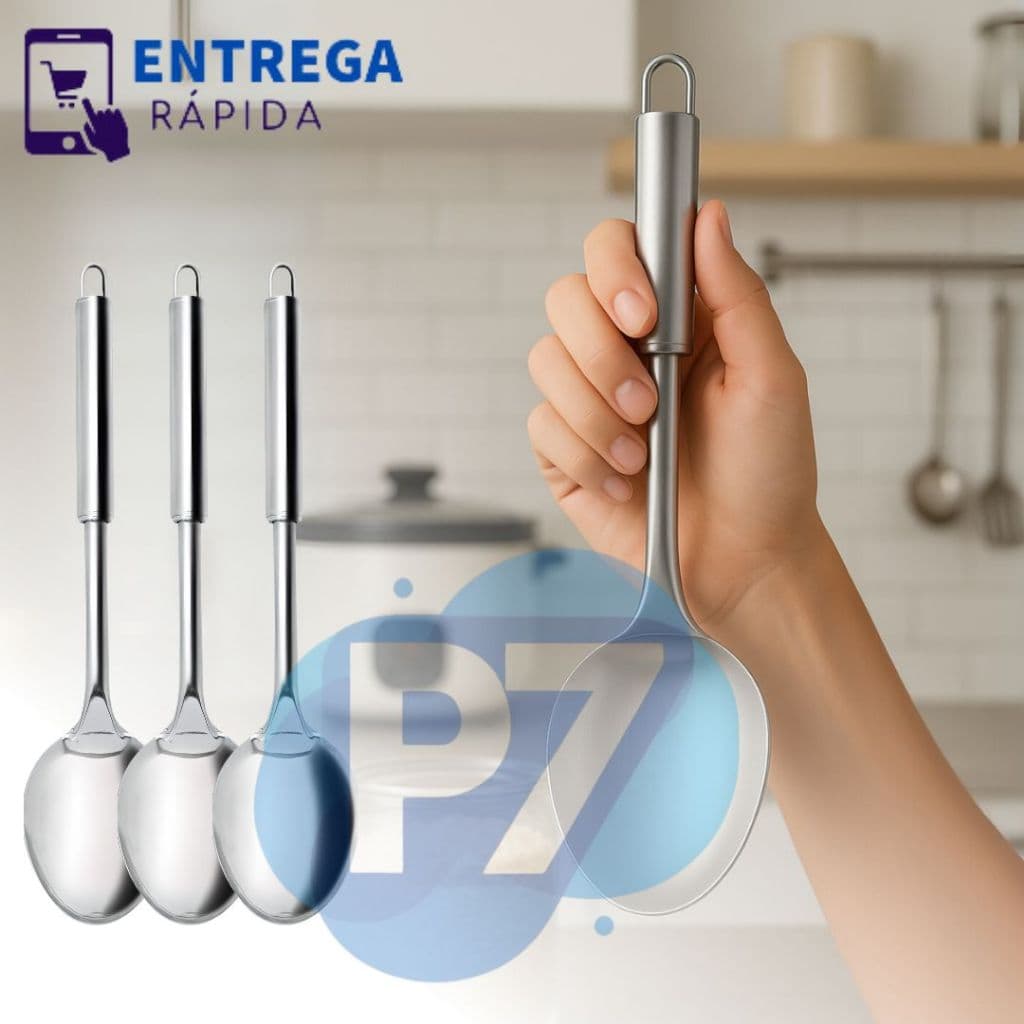 Colher de Arroz Inox Utensílios para Cozinha em Geral Colheres de Cozinhar Escolha a Variação